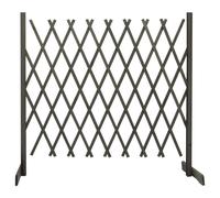 vidaXL Solid Firwood Garden Trellis Fence Grey 180x100 cm Extending Barrier 314829