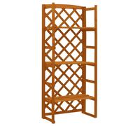 vidaXL Solid Firwood Garden Trellis Planter with Shelves Orange Plant Climbing