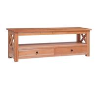 Vidaxl Tv Cabinet 115X30X40 Cm Solid Mahogany Wood, Brown