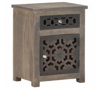 vidaXL Solid Mango Wood Bedside Cabinet Bedroom Furniture Wooden Side End Table