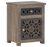 vidaXL Solid Mango Wood Bedside Cabinet Bedroom Furniture Wooden Side Table