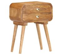 vidaXL Solid Mango Wood Bedside Cabinet Storage Cabinet Sideboard Handmade Long