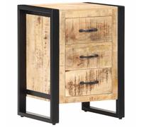 vidaXL Solid Mango Wood Bedside Cabinet Unit Storage Chest Nightstand End Teleph