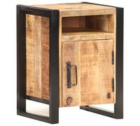 vidaXL Solid Mango Wood Bedside Cabinet Wooden Side Table Storage Nightstand
