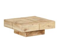 Vidaxl Coffee Table 80X80X28 Cm Solid Mango Wood