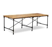 vidaXL Solid Mango Wood Dining Table 240cm Unique Home Kitchen Party Furniture