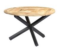vidaXL Solid Mango Wood Dining Table Round 120cm Dining Room Table Kitchen