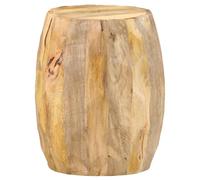 vidaXL Solid Mango Wood Drum Stool Living Room Bedroom Furniture Heavy Duty Wood