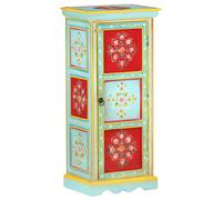 vidaXL Solid Mango Wood Hand Painted Highboard Wooden Storage Cabinet Home Indoo