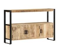 vidaXL Solid Mango Wood Side Cabinet with Powder-coated steel frame Heavy Duty R