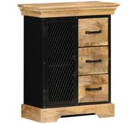 Solid Mango Wood Sideboard Cupboard Commode Storage Cabinet Organiser vidaXL