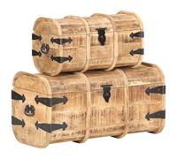Vidaxl Storage Chests 2 Pieces Solid Mango Wood