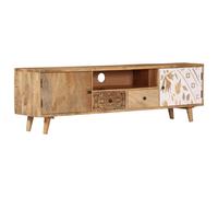 vidaXL Solid Mango Wood TV Cabinet 140cm HiFi Media Centre Lowboard Stand
