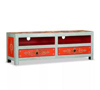 vidaXL Solid Mango Wood TV Cabinet Hand Painted HiFi Unit Stand Sideboard
