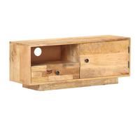 vidaXL Solid Mango Wood TV Cabinet Wooden Hifi Stereo Plasma Media Unit Stand