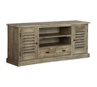 vidaXL Solid Mindi Wood TV Cabinet 145x35x60cm HiFi Entertainment Stand Unit