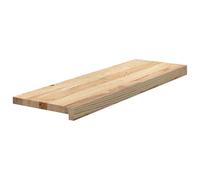 vidaXL Solid Oak Stair Treads/Wood Steps/Window Sill 2 Pcs - Untreated 80x25x2 cm Natural Brown Finish