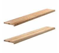 vidaXL Window Sills 2 pcs Untreated 160x25x2 cm Solid Wood Oak