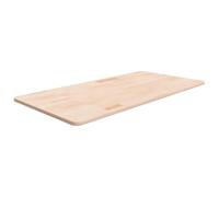 vidaXL Solid Oak Wood Bathroom Countertop/Tabletop - 100x50x1.5 cm, Natural Brown, Untreated Surface, Multi-use for Desk, Vanity, Gaming, Coffee Tables, and More
