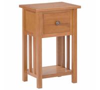 Vidaxl Magazine Table With Drawer 35X27X55 Cm Solid Oak Wood