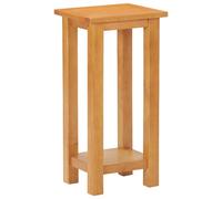 vidaXL Solid Oak Wood Side Table Bedside Cabinet Nightstand Lamp and Telephone T