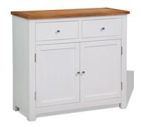 vidaXL Solid Oak Wood Sideboard Storag Cabinet Organiser Buffet Hall Table