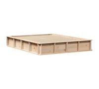 vidaXL Solid Pine Bed Frame with Folding Storage - 150 x 200 cm