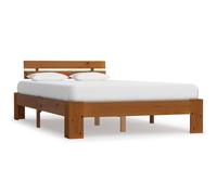 vidaXL Solid Pine Wood Bed Frame Honey Brown 140x200cm Double Bed Furniture