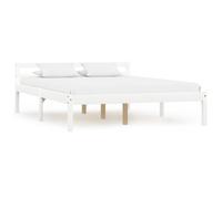 vidaXL Solid Pine Wood Bed Frame White 140x200cm Single Bed Bedroom Furniture