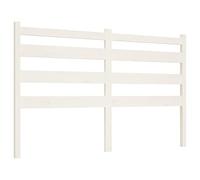 vidaXL Bed Headboard White 126X4X100 Cm Solid Wood Pine, White