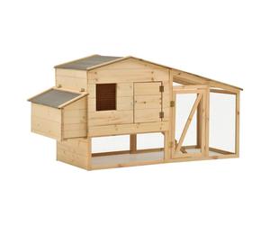 vidaXL Solid Pine Wood Chicken Cage Hen House Small Animal Coop Pet Supply