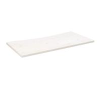 vidaXL Solid Pine Wood Desk Top - Versatile White Desktop for Multiple Uses - Handmade, Treated Surface - 110x55x2.5 cm