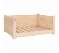 vidaXL Solid Pine Wood Dog Bed 65.5x50.5x28 cm Wooden Pet Sofa Puppy Dog Couch