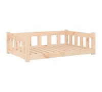 vidaXL Solid Pine Wood Dog Bed - Comfortable and Sturdy Pet Sofa - Rustic Wooden Design - Assembly Required - 95.5x65.5x28 cm - Suitable for Various Breeds