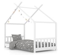 vidaXL Solid Pine Wood Kids Bed Frame Decorative Tree House Design Baby Toddler
