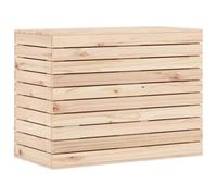 vidaXL Solid Pine Wood Laundry Basket - ic Wooden Laundry Bin with Lid, Ample Storage Space, Ensures Home Tidiness and Odour-free Laundry Solution - Brown