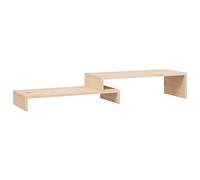 vidaXL Monitor Stand (52-101)x22X14cm Solid Wood Pine, Brown