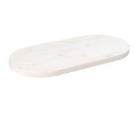 vidaXL Solid Pine Wood Oval Table Top - Versatile for Multiple Table Types and Rooms - Pre-Treated White - Compact Size