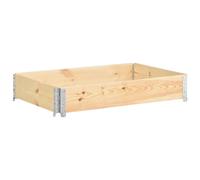 vidaXL Solid Pine Wood Raised Bed 80cm Outdoor Garden Patio Pot Planter Box