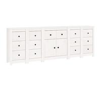5 Piece Sideboards White Solid Wood Pine #2 GF0
