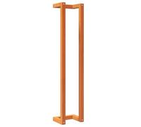 vidaXL Solid Pine Wood Towel Rack - Wall-Mounted Bathroom Shelf with Space-Saving Storage, Elegant Wax Brown Finish, 110cm Tall