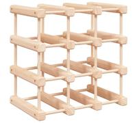 vidaXL Solid Pine Wood Wine Rack - Compact Sized Wine Bottle Holder for 12 Bottles - Suitable for Kitchen, Dining Room, Basement, Bar and Wine Cellar - Easy Assembly