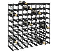 Vidaxl Wine Rack For 72 Bottles Black Solid Pine Wood Wine Racks
