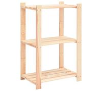 Vidaxl 3-Tier Storage Rack 60X38X90 Cm Solid Pinewood 150 Kg