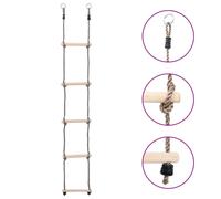 vidaXL Solid Pinewood 5-Step Ladder Baby Activity Toy Toddler Climbing Ladder