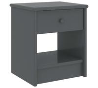 vidaXL Bedside Cabinet Dark Grey 35x30x40 cm Solid Pinewood, Grey
