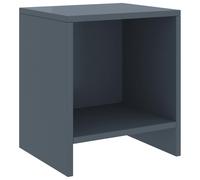 vidaXL Solid Pinewood Bedside Cabinet Light Grey 40 cm Wooden Side End Table