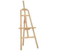 vidaXL Solid Pinewood Easel Stand - Adjustable, Structurally Stable, for Artistic Painting and Displaying Photos, for Varied Occasions, Rustic Look