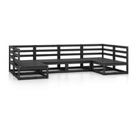 vidaXL Solid Pinewood Garden Lounge Set 6 Piece Wooden Furniture Sofa Set