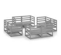 Garden Lounge Set Outdoor Furniture Set Sofa Set 8 Piece Wood Pine vidaXL